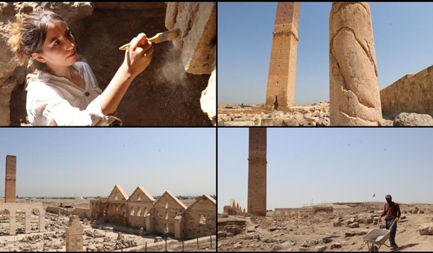 Arkeologlar Harran’da kavurucu sıcağa rağmen çalışıyor