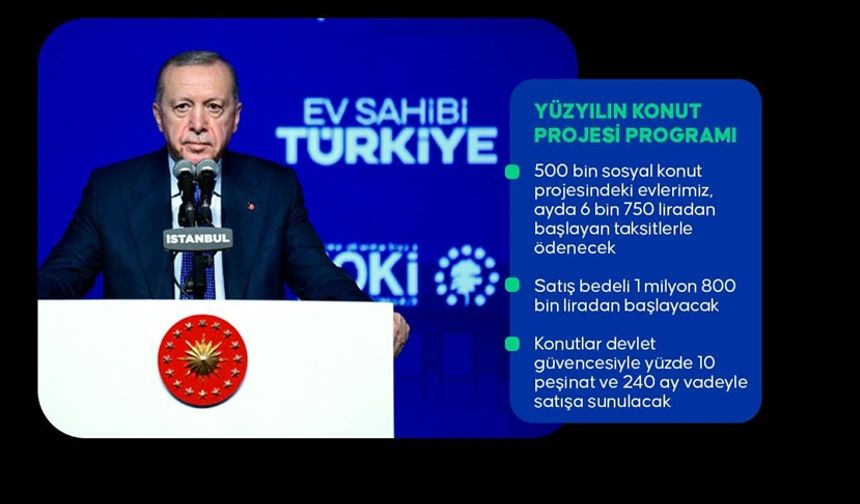 Erdoğan: 500 bin sosyal konut seferberliği başlıyor